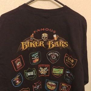 Vintage 90s famous biker bars shirt